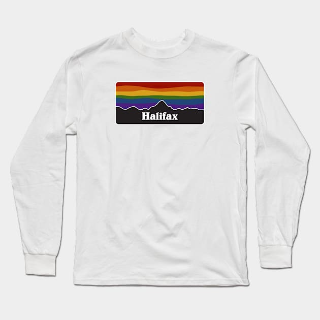 Halifax Rainbow Pride Sunset Long Sleeve T-Shirt by viking_elf